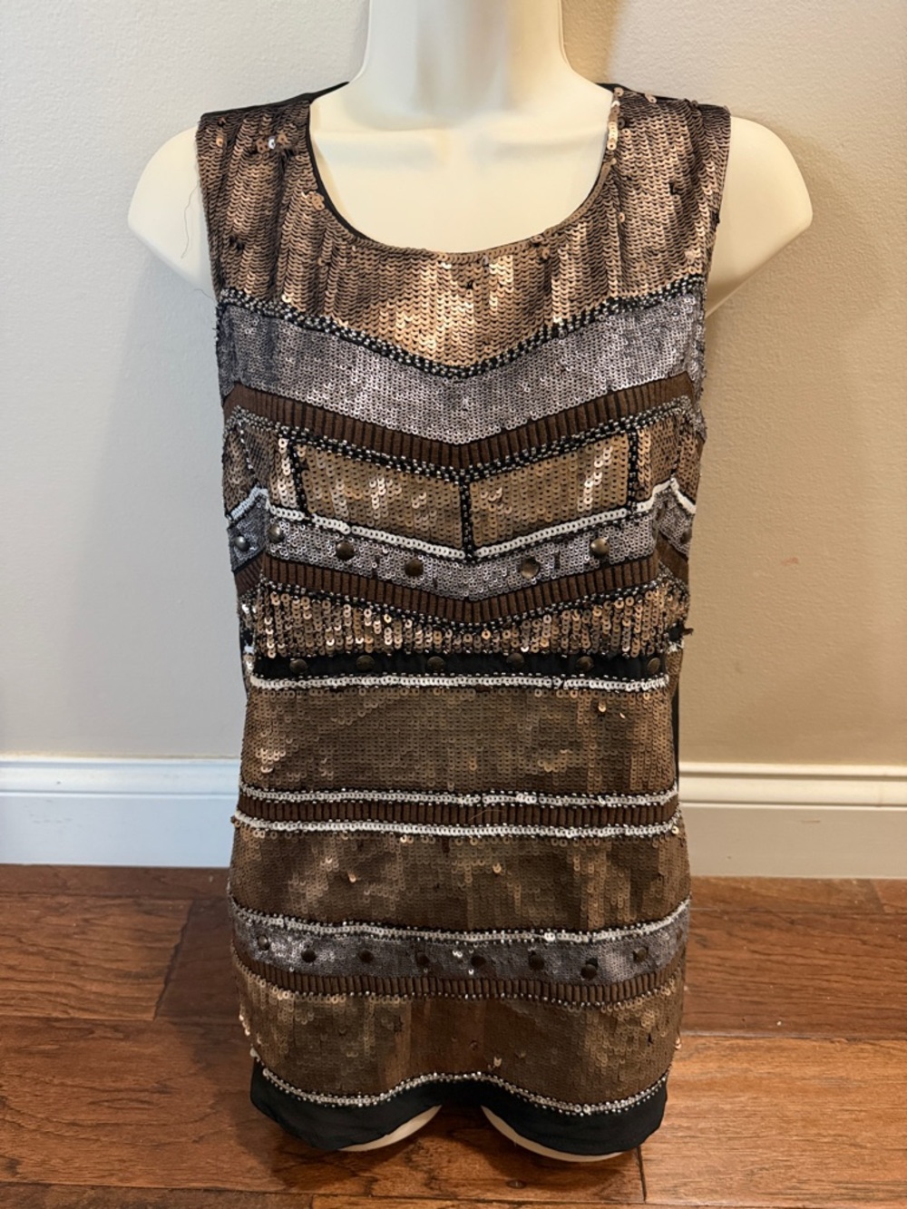 Esley Two-Tone Black and Cream Dress